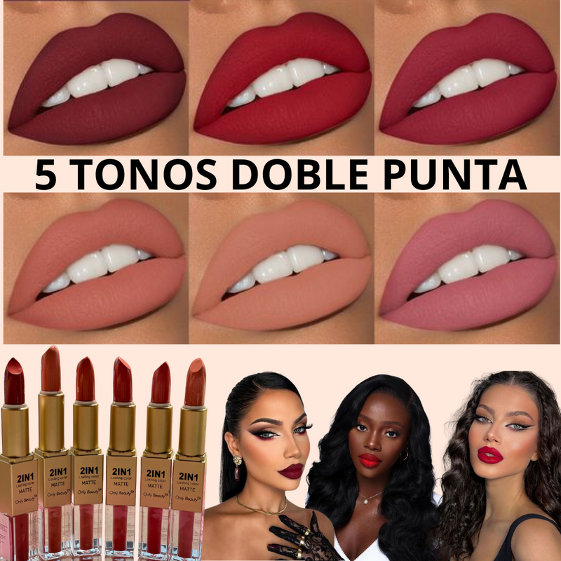 5 LABIALES DOBLE PUNTA