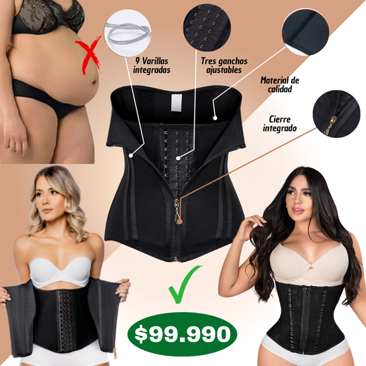 CORSET 9 VARILLAS (NEGRO)