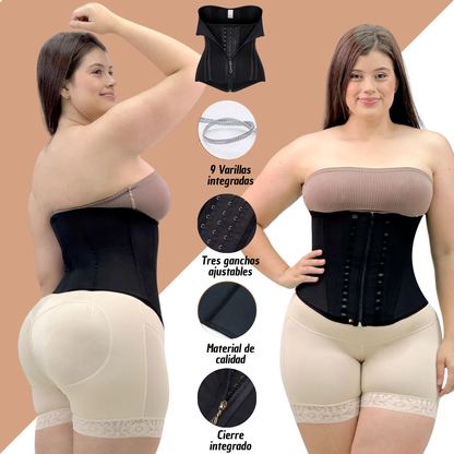 CORSET 9 VARILLAS (NEGRO)